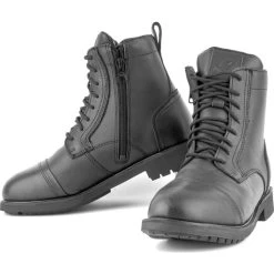 Black Guard WP Oxford Motorcycle Boots -Biker Style Shop lrgscale5385 Black Guard WP Oxford Motorcycle Boots Black 1600 4