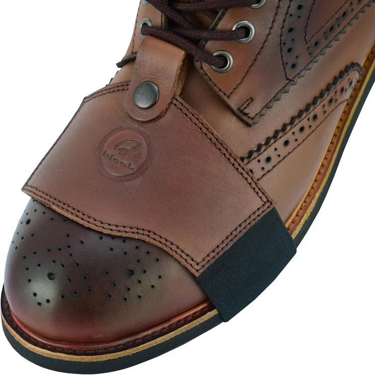 Black Officer WP Brogue Motorcycle Boots & Gear Shifter Pad 9 Black Officer WP Brogue Motorcycle Boots & Gear Shifter Pad - Image 9