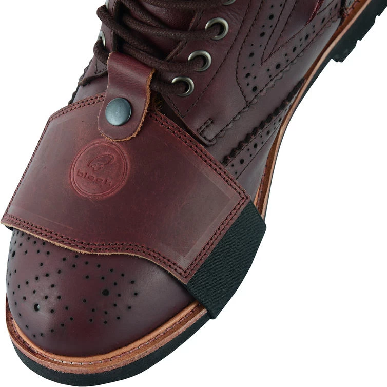 Black Officer WP Brogue Motorcycle Boots & Gear Shifter Pad 11 Black Officer WP Brogue Motorcycle Boots & Gear Shifter Pad - Image 11