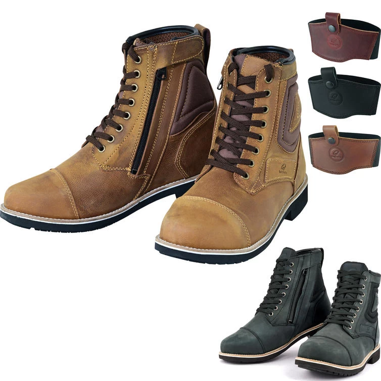 Black Crux Motorcycle Boots & Gear Shifter Pad 2 Black Crux Motorcycle Boots & Gear Shifter Pad - Image 2